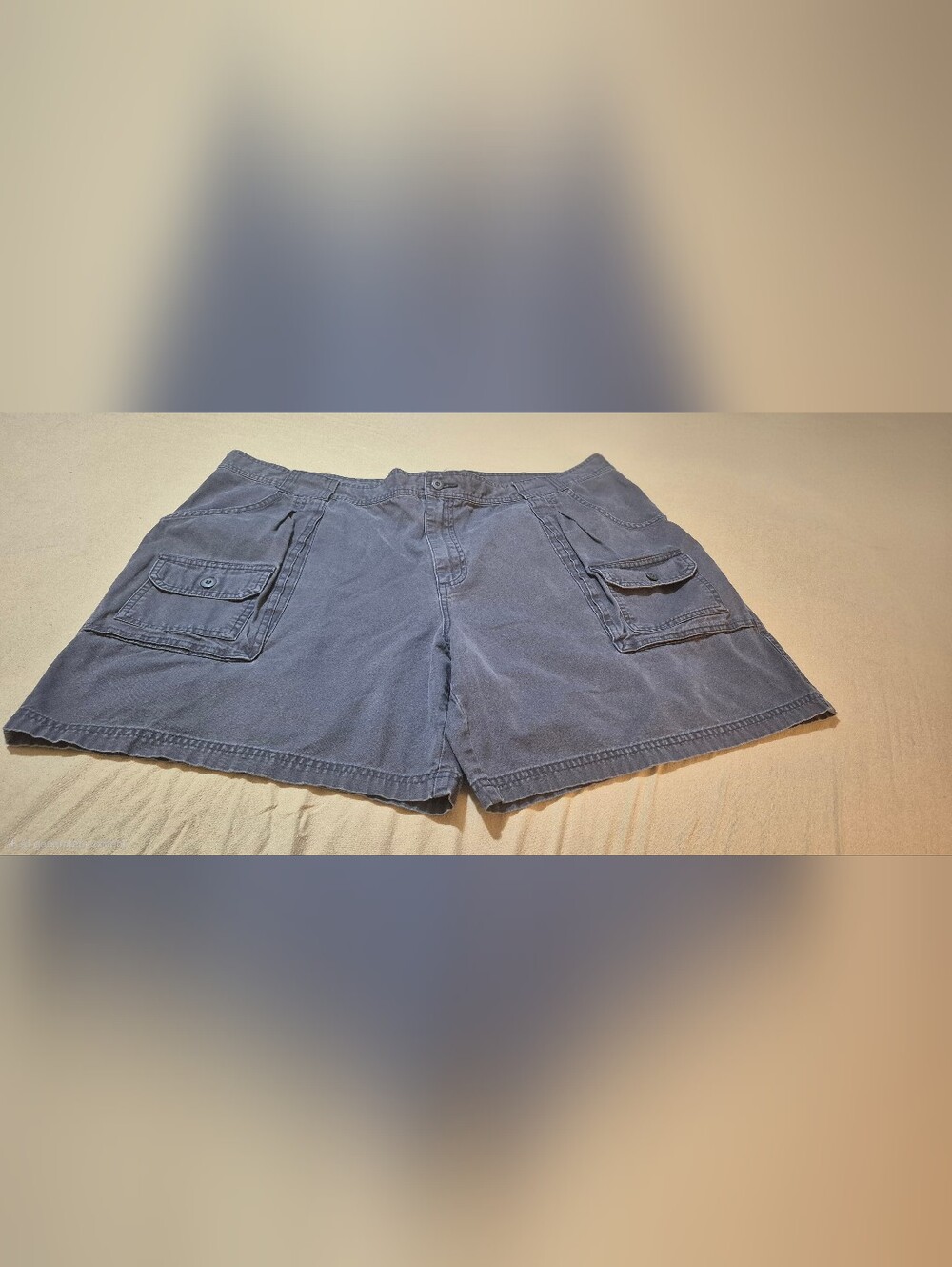 Cabela's Men's Cargo Shorts Size 44 Gray Canvas Heavy Duty Multi Pocket Outdoors